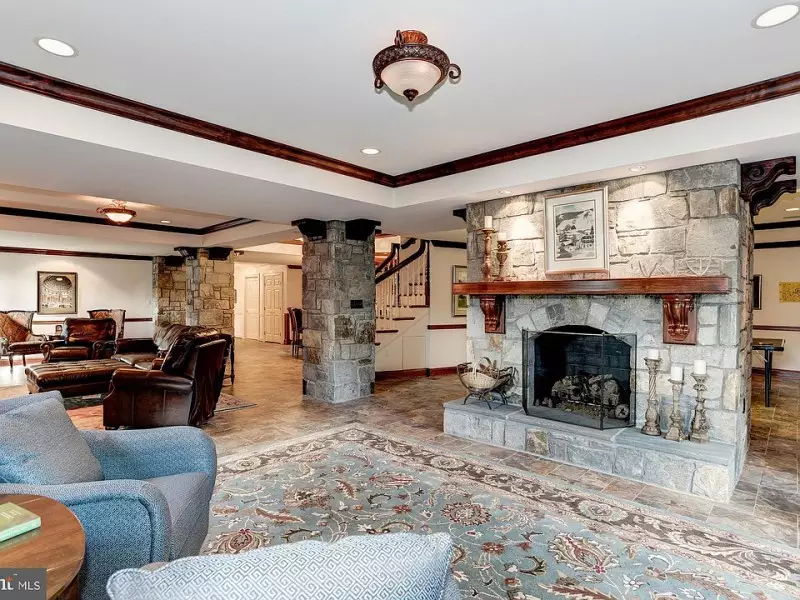 Faux Stone Fireplace