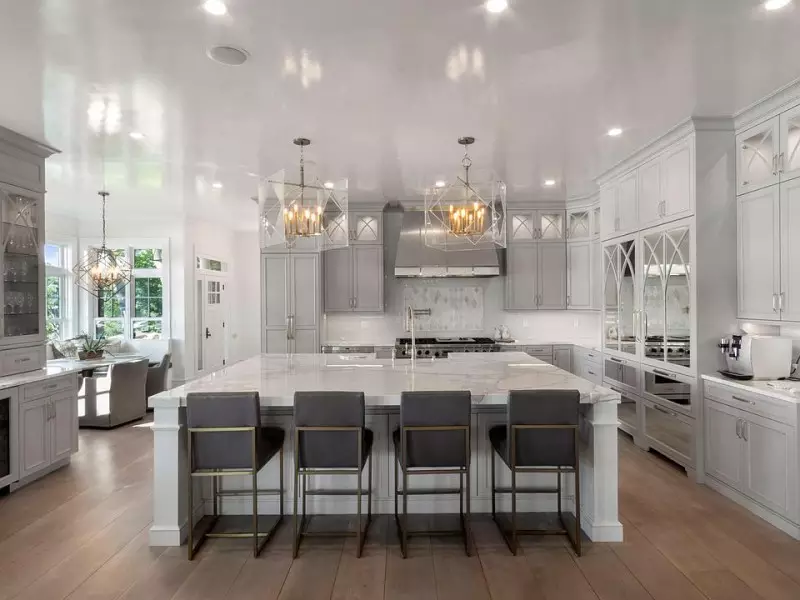 Gray and White Kitchen
