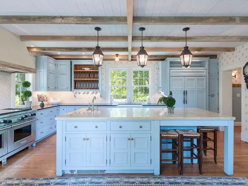 Blue Gray Kitchen Cabinets