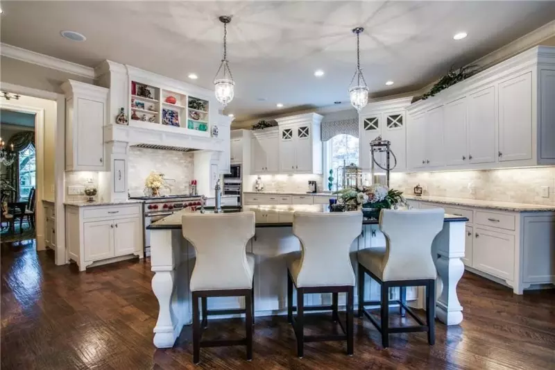 White Cabinets Dark Floors