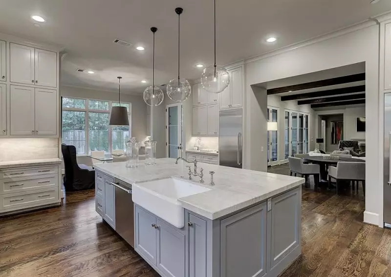 Grey and White Kitchen