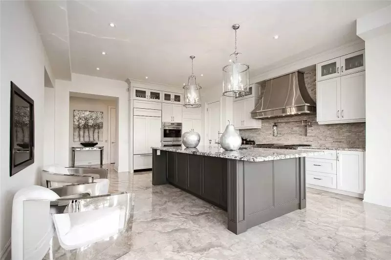 Grey and White Kitchen