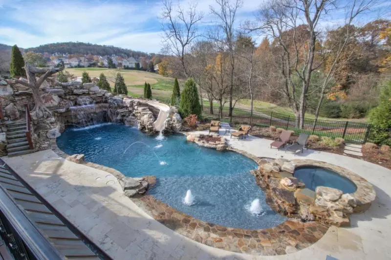 Building a Pool Waterfall